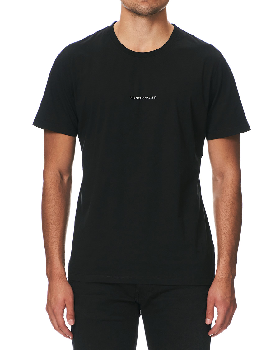 Herre | T-Shirts | NN07 | Ethan Printed Crew Neck Tee Black