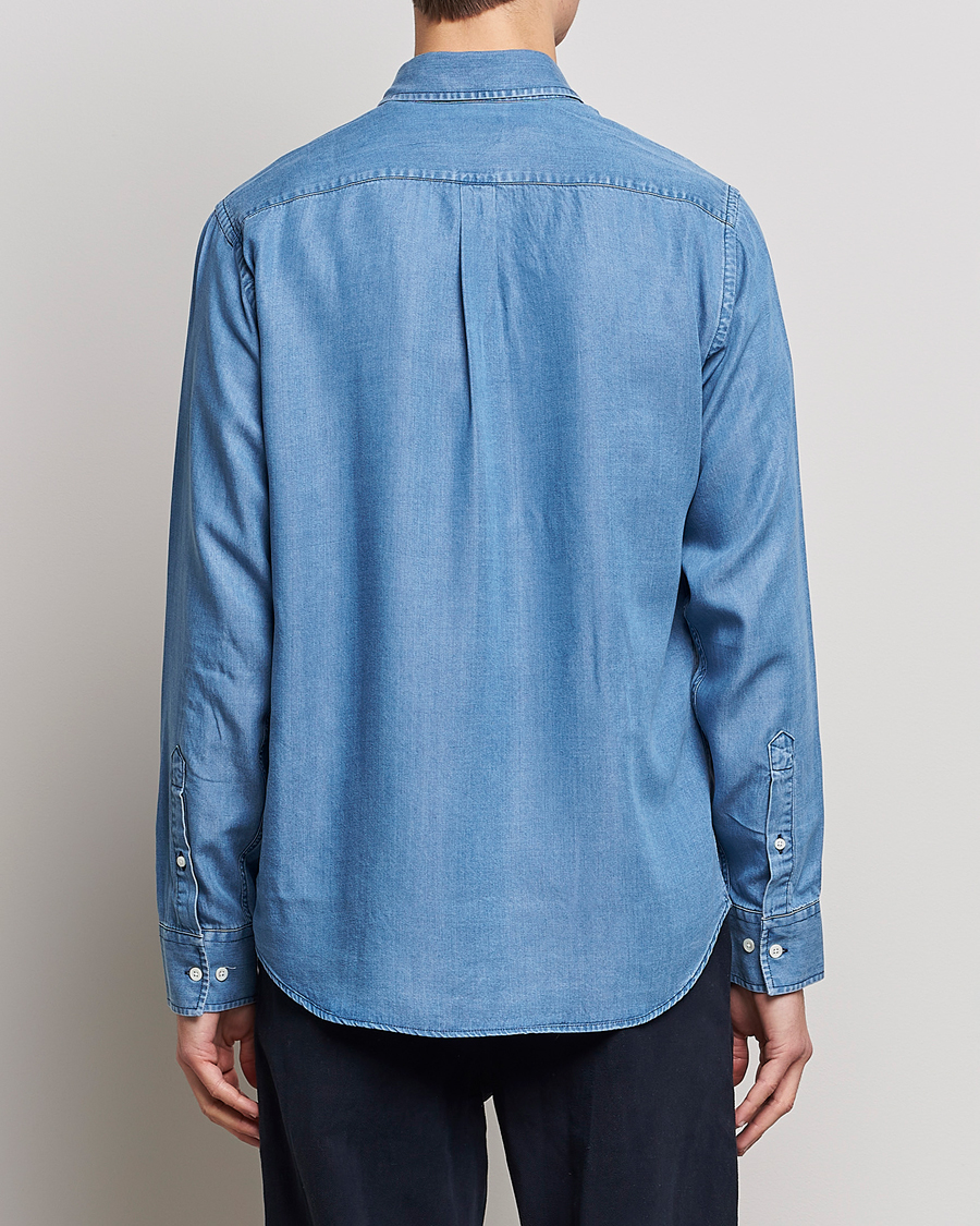 Herre | Skjorter | NN07 | Levon Tencel Denim Shirt Light Blue