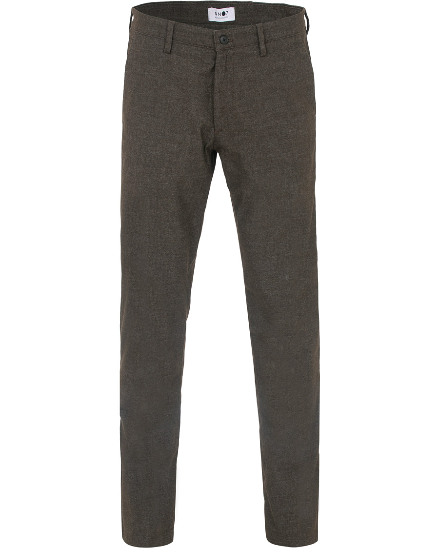 Herre | Bukser | NN07 | Karl Regular Fit Structure Stretch Chinos Brown