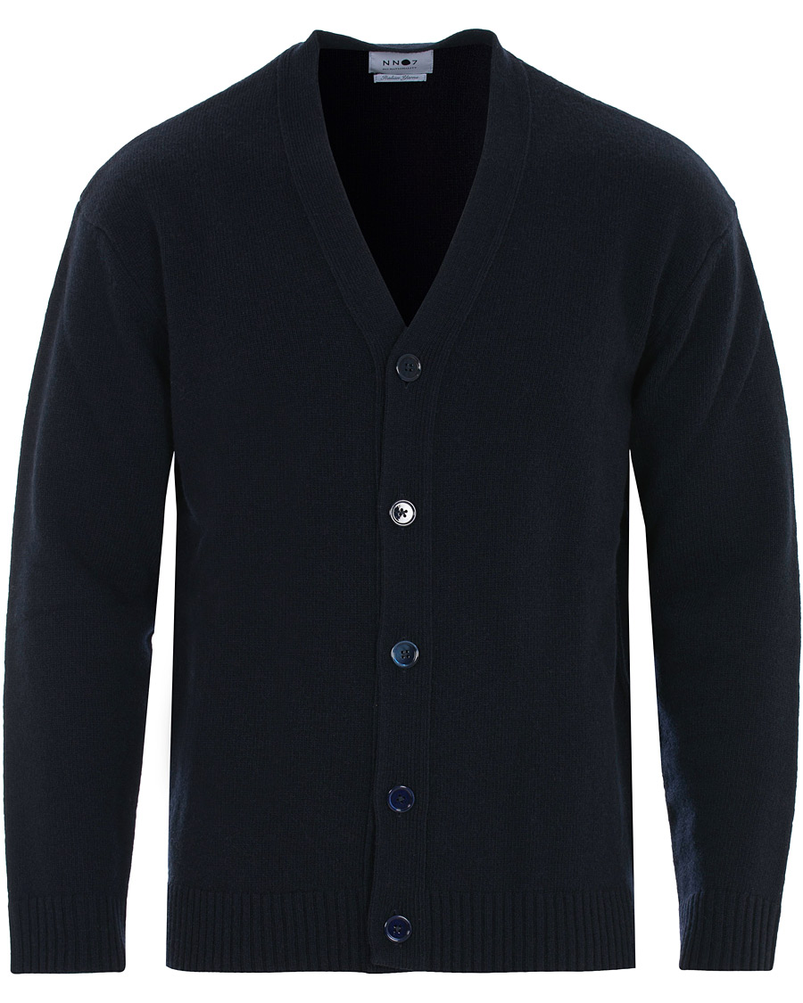 Herre | Trøjer | NN07 | Bjorn Wool Cardigan Navy Blue