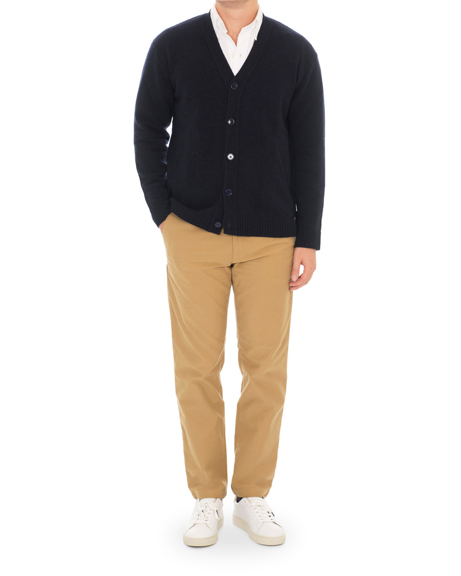 Herre | Trøjer | NN07 | Bjorn Wool Cardigan Navy Blue