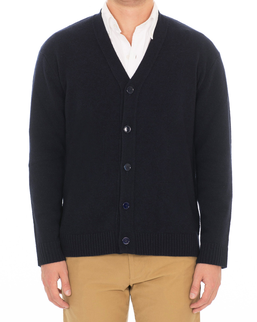 Herre | Trøjer | NN07 | Bjorn Wool Cardigan Navy Blue