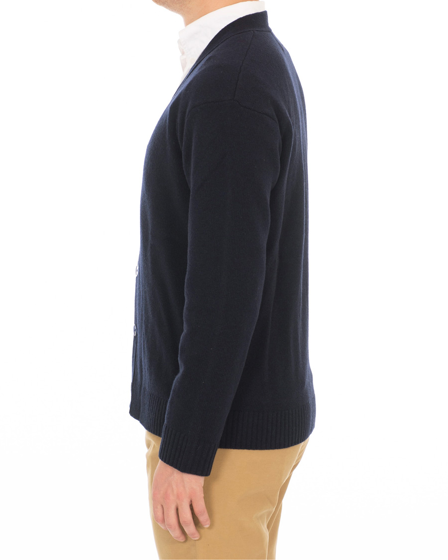 Herre | Trøjer | NN07 | Bjorn Wool Cardigan Navy Blue
