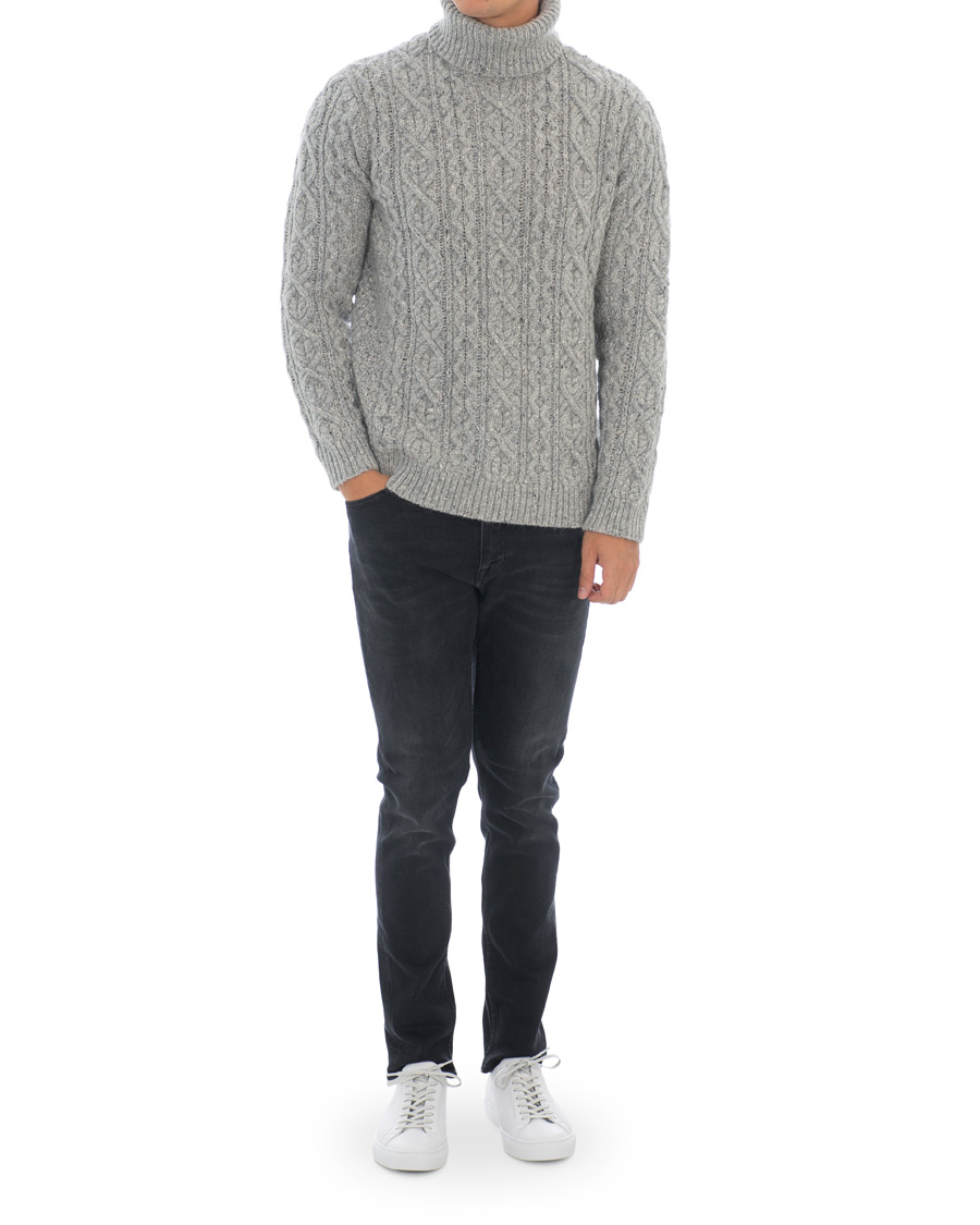 Herre | Trøjer | NN07 | Bert Cable Rollneck Grey