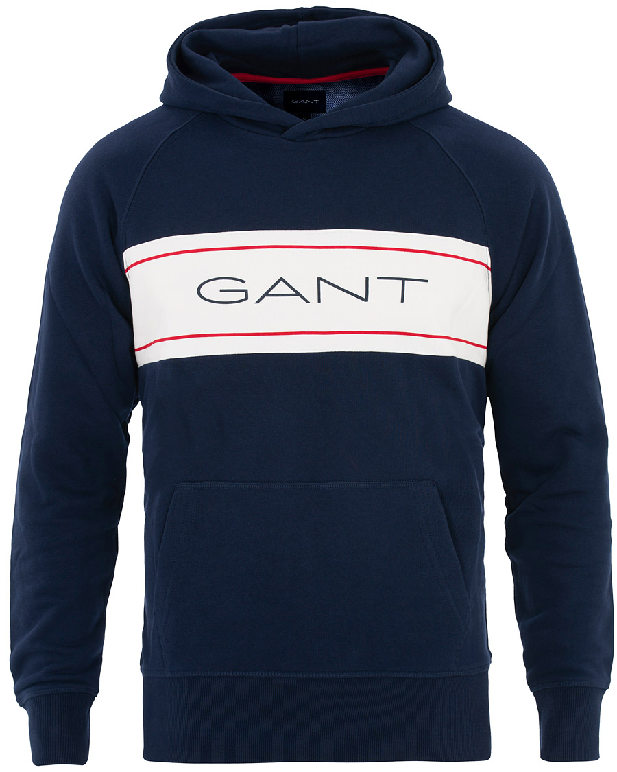 GANT Archive Hoodie Evening Blue - CareOfCarl.dk