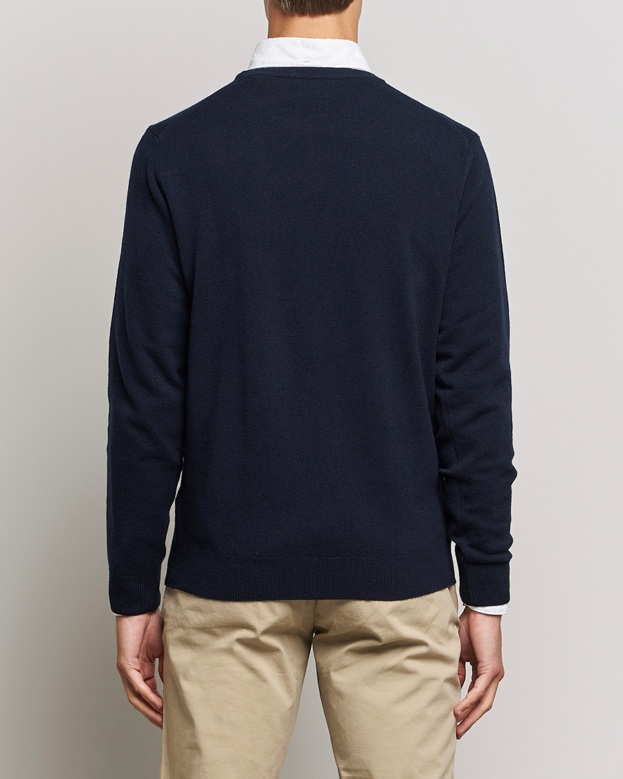 Herre | Trøjer | GANT | Lambswool Crew Neck Pullover Marine