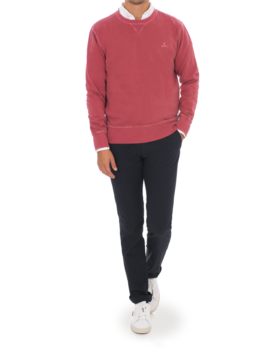 Herre | Trøjer | GANT | Winter Faded Crew Neck Sweatshirt Mahogany Red