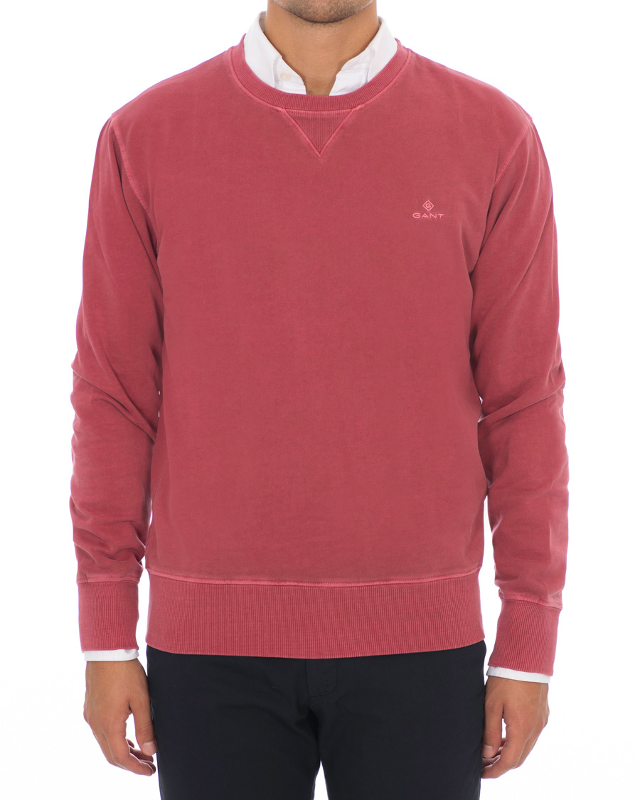 Herre | Trøjer | GANT | Winter Faded Crew Neck Sweatshirt Mahogany Red