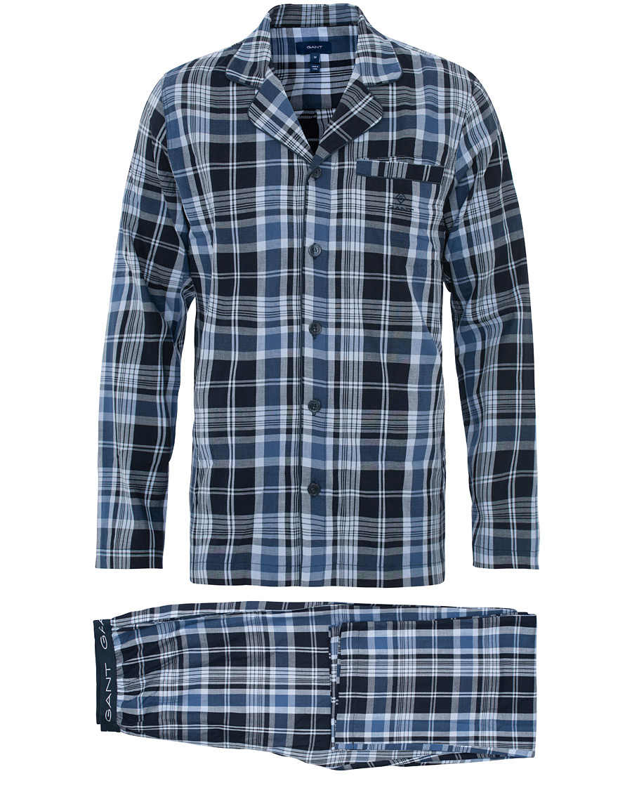 Herre | Pyjamas & Morgenkåber | GANT | Check Pyjama Set Vintage Blue