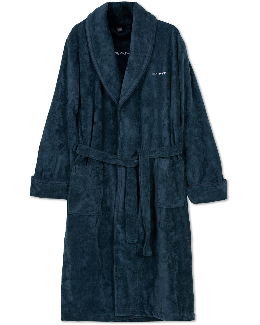 Herre | Pyjamas & Morgenkåber | GANT | Premium Velour Robe Evening Blue