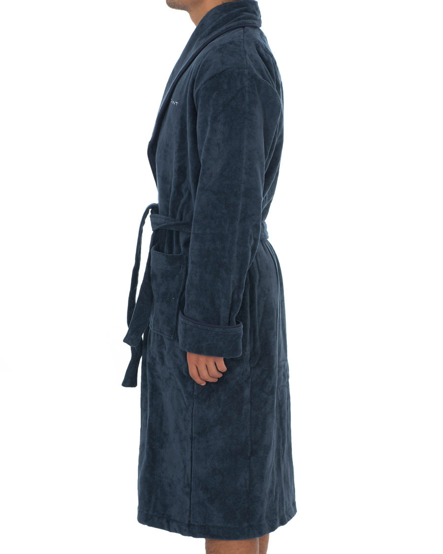 Herre | Pyjamas & Morgenkåber | GANT | Premium Velour Robe Evening Blue