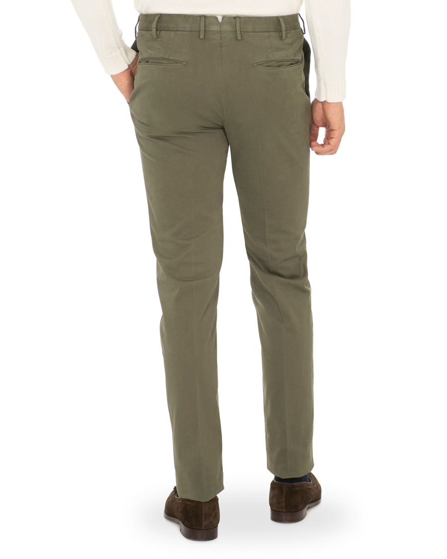 Herre | Bukser | Incotex | Slim Fit Comfort Chino Forest Green