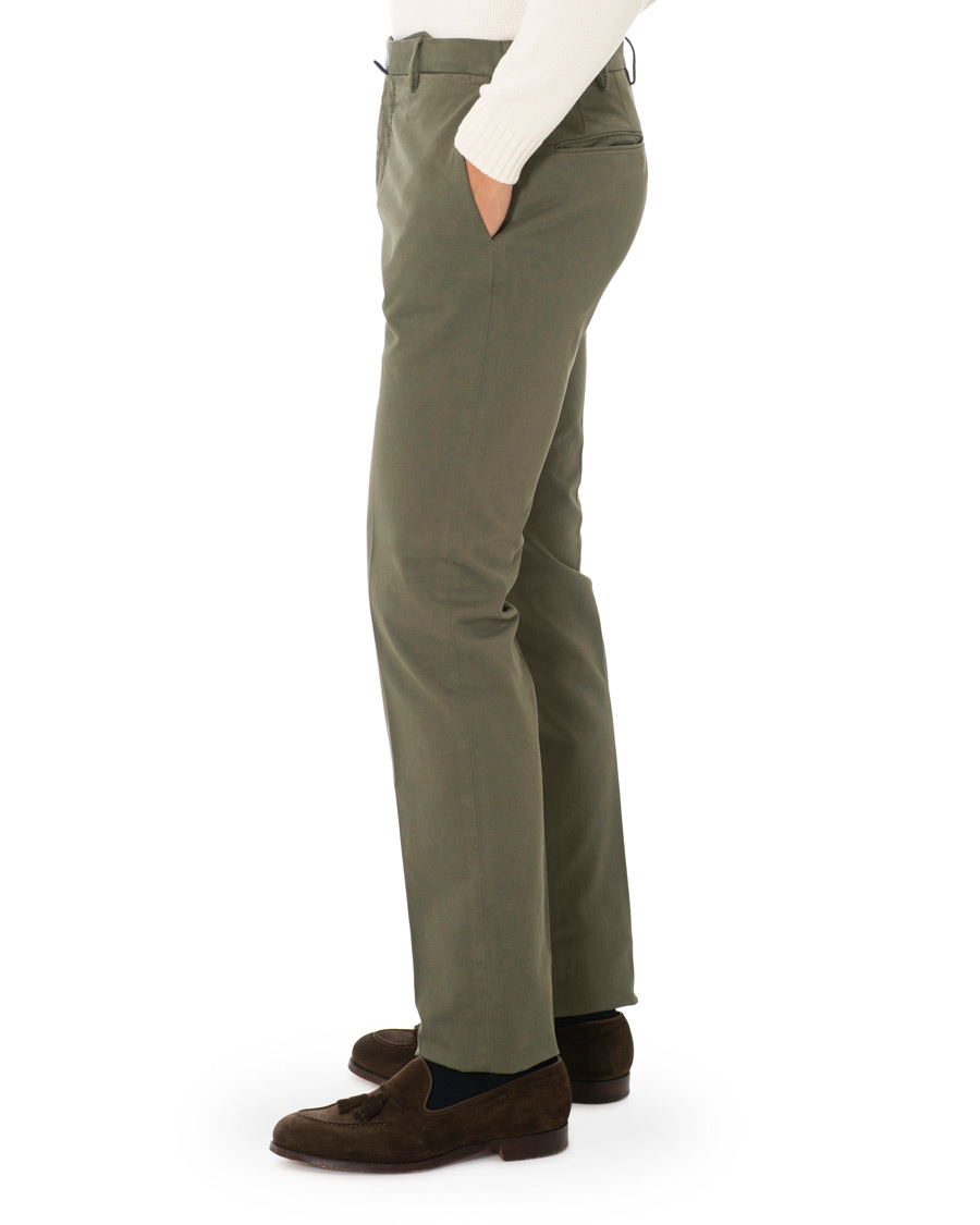 Herre | Bukser | Incotex | Slim Fit Comfort Chino Forest Green