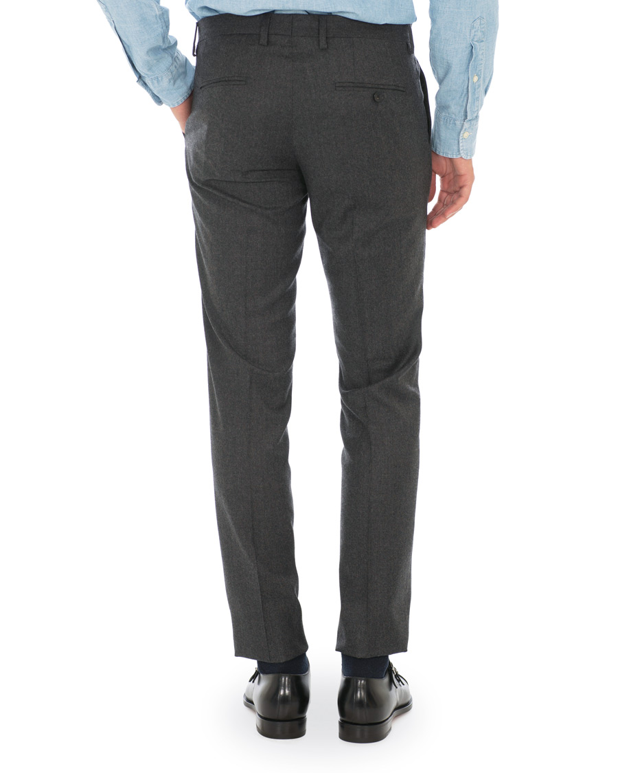 Herre | Bukser | Etro | Single Pleat Flannel Trouser Charcoal 46