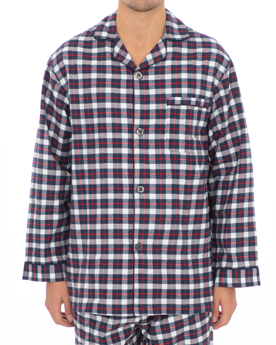 Herre | Pyjamas & Morgenkåber | Brooks Brothers | Classic Tartan Flannel Pyjamas Navy/Red