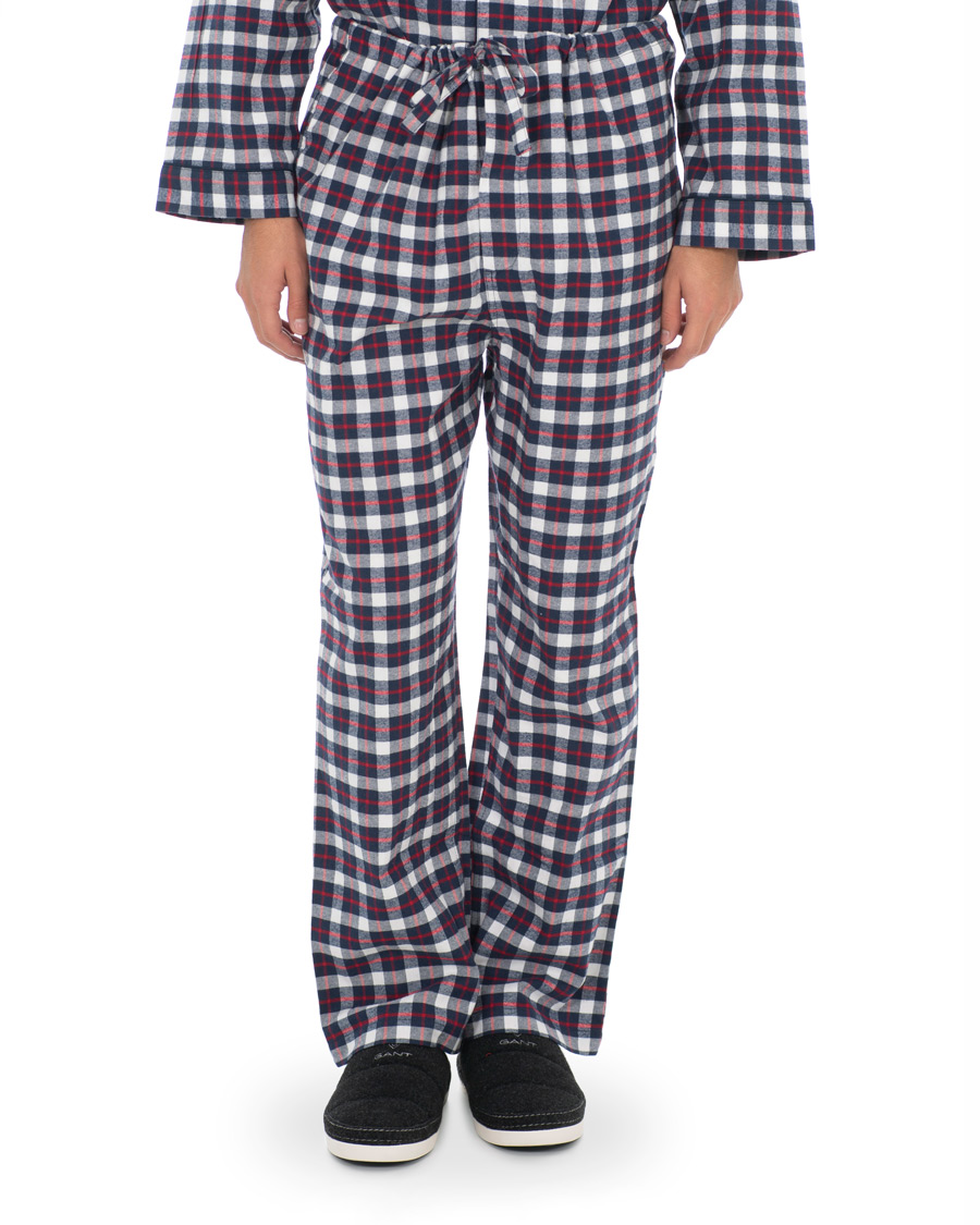 Herre | Pyjamas & Morgenkåber | Brooks Brothers | Classic Tartan Flannel Pyjamas Navy/Red