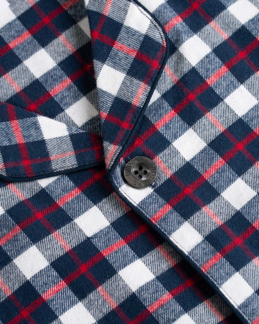 Herre | Pyjamas & Morgenkåber | Brooks Brothers | Classic Tartan Flannel Pyjamas Navy/Red