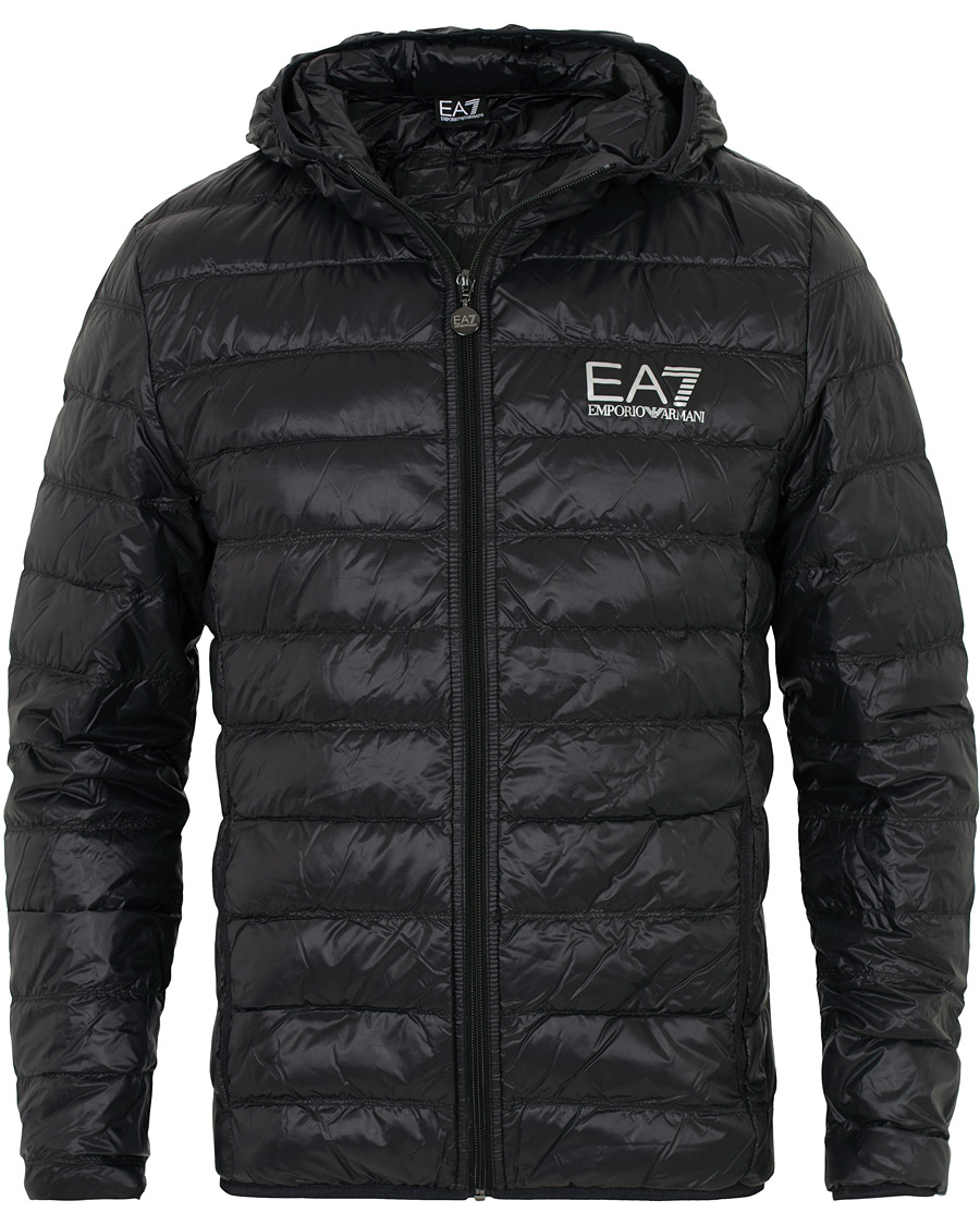 Herre | Jakker | EA7 | Train Core Light Down Hoodie Jacket Black