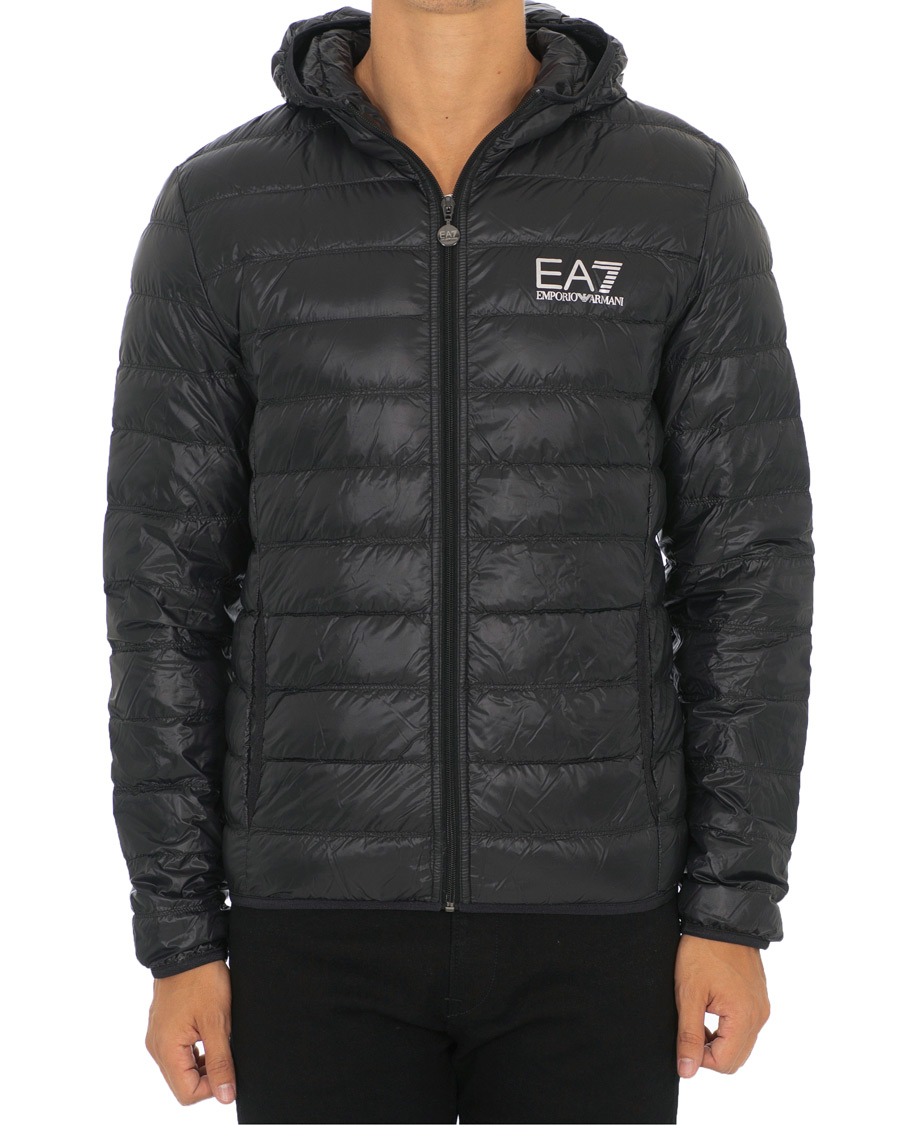 Herre | Jakker | EA7 | Train Core Light Down Hoodie Jacket Black