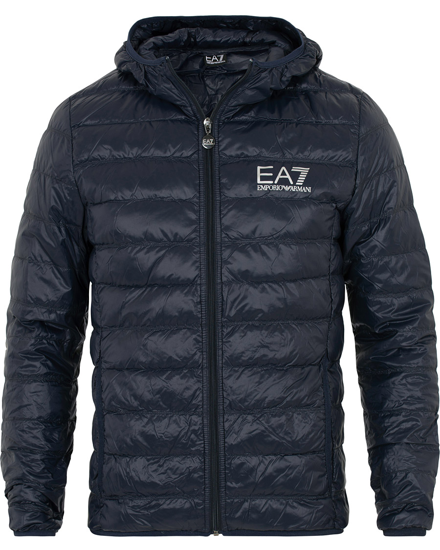 Herre | Jakker | EA7 | Train Core Light Down Hoodie Jacket Navy
