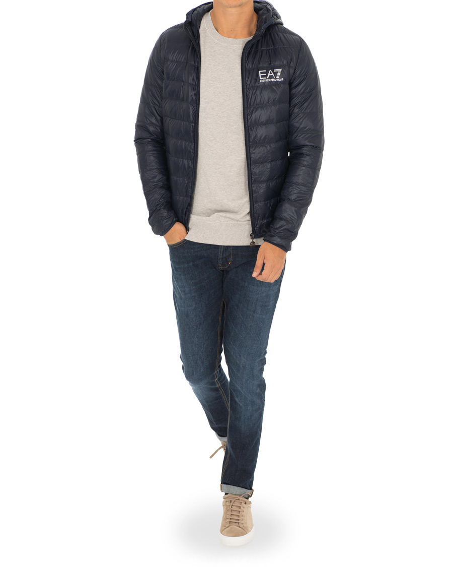 Herre | Jakker | EA7 | Train Core Light Down Hoodie Jacket Navy