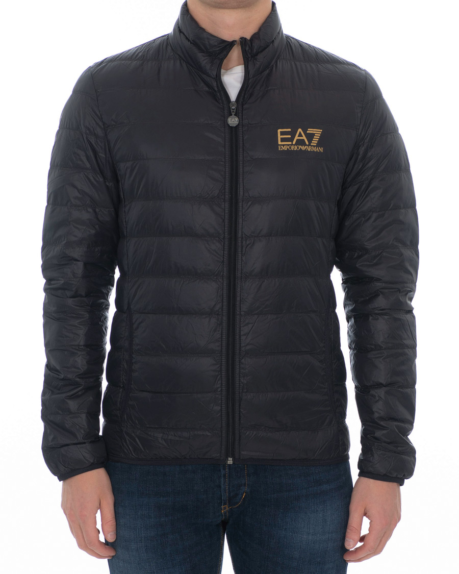 Herre | Jakker | EA7 | Train Core Light Down Jacket Black/Gold