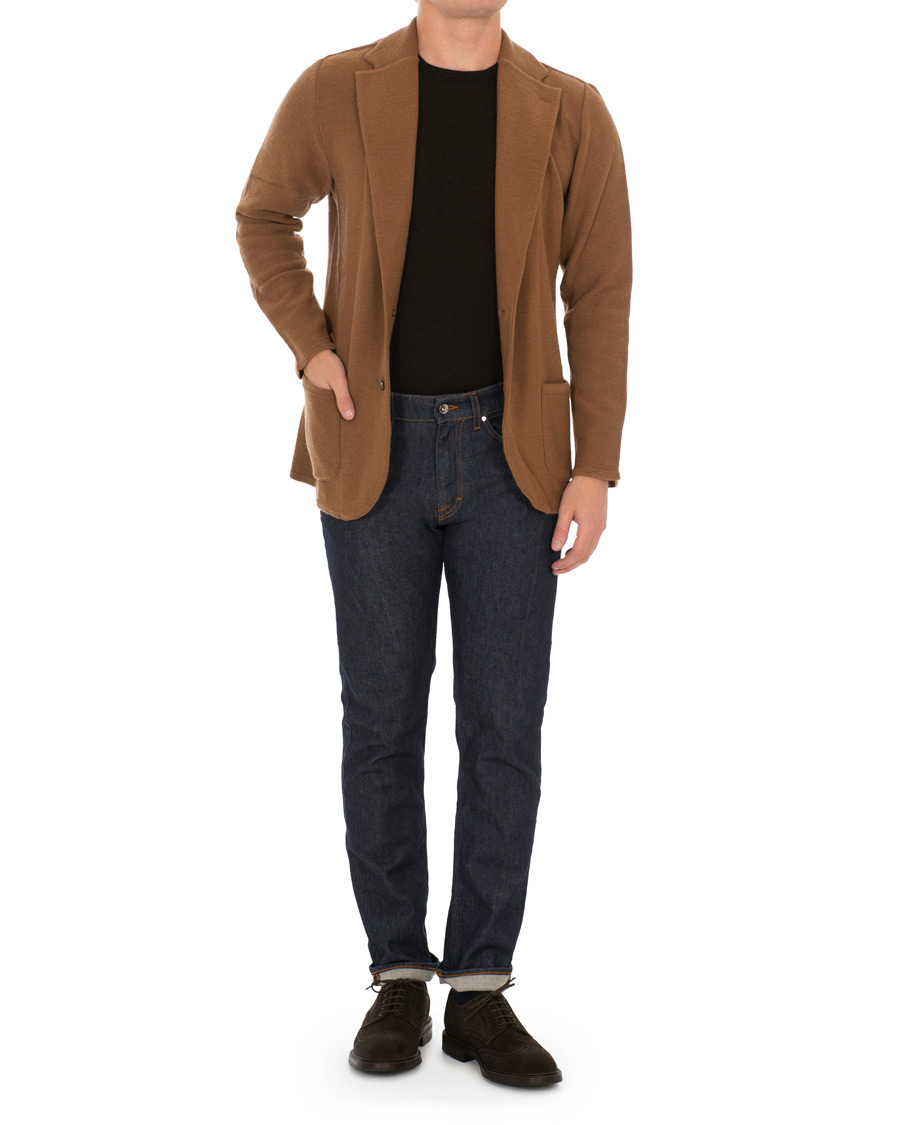 Herre | Blazere & jakker | Lardini | Knitted Wool Blazer Brown