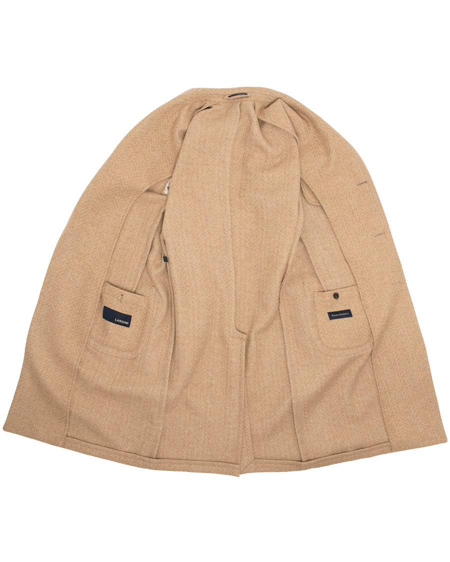 Herre | Jakker | Lardini | Three Roll-Two Patch Pocket Wool Coat Beige