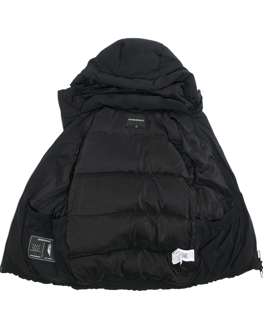 Herre | Jakker | Emporio Armani | Down Hooded Jacket Black
