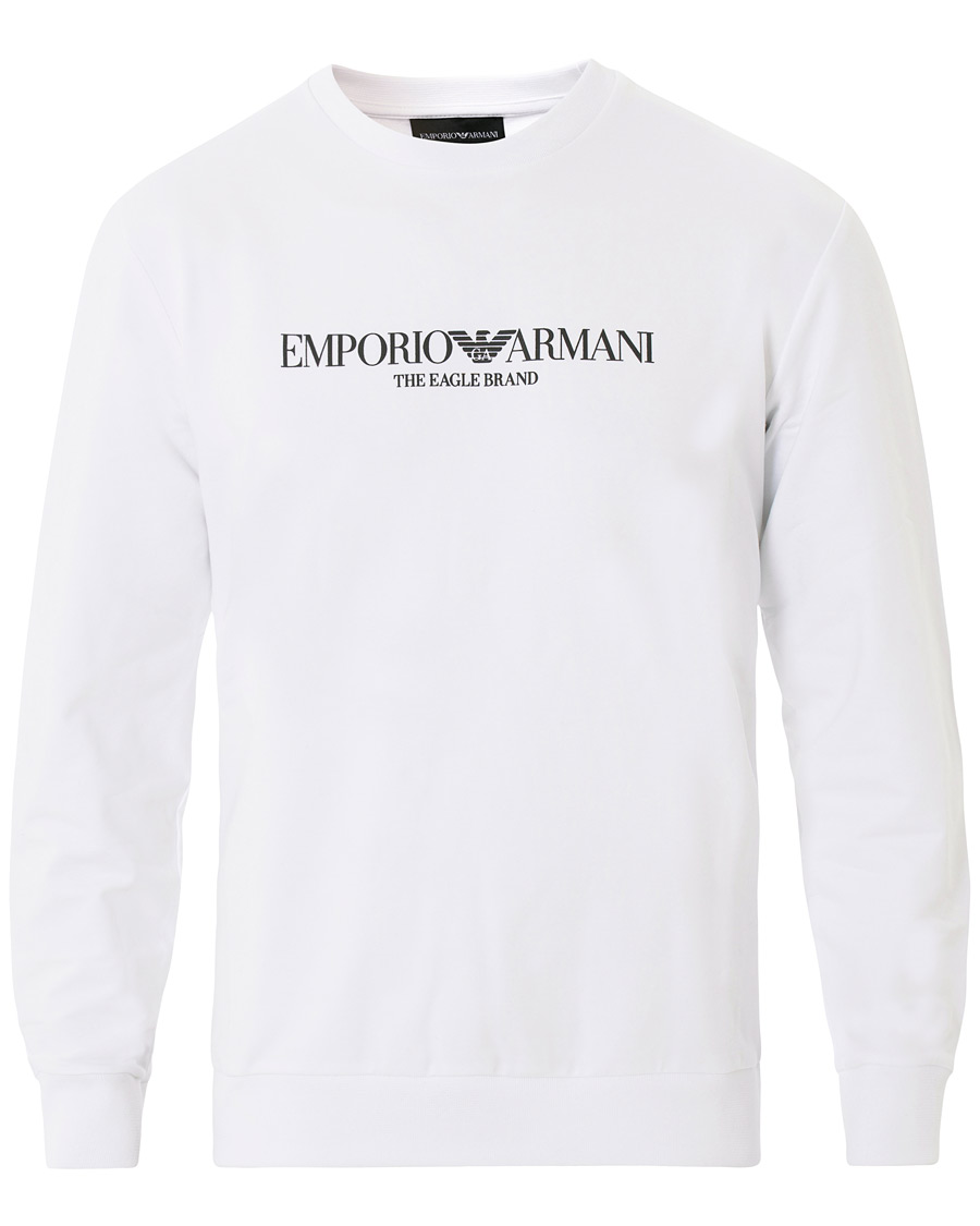 Herre | Trøjer | Emporio Armani | Logo Crew Neck Sweatshirt White