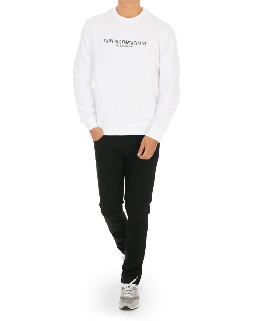 Herre | Trøjer | Emporio Armani | Logo Crew Neck Sweatshirt White