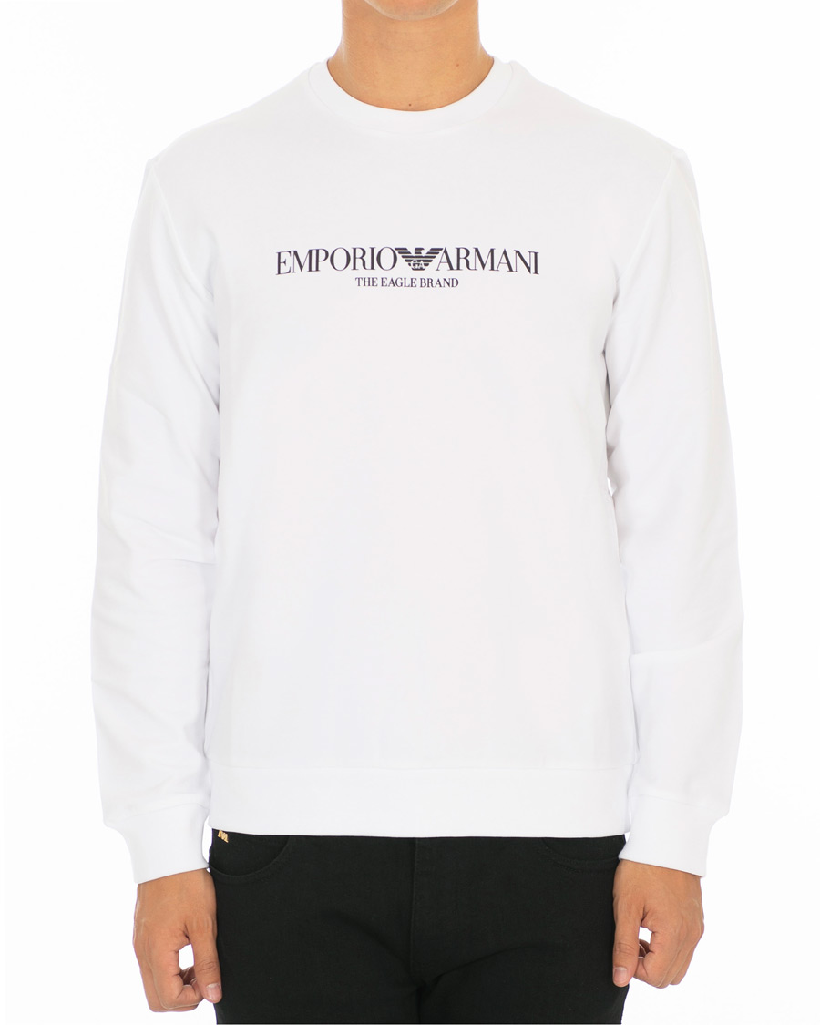 Herre | Trøjer | Emporio Armani | Logo Crew Neck Sweatshirt White