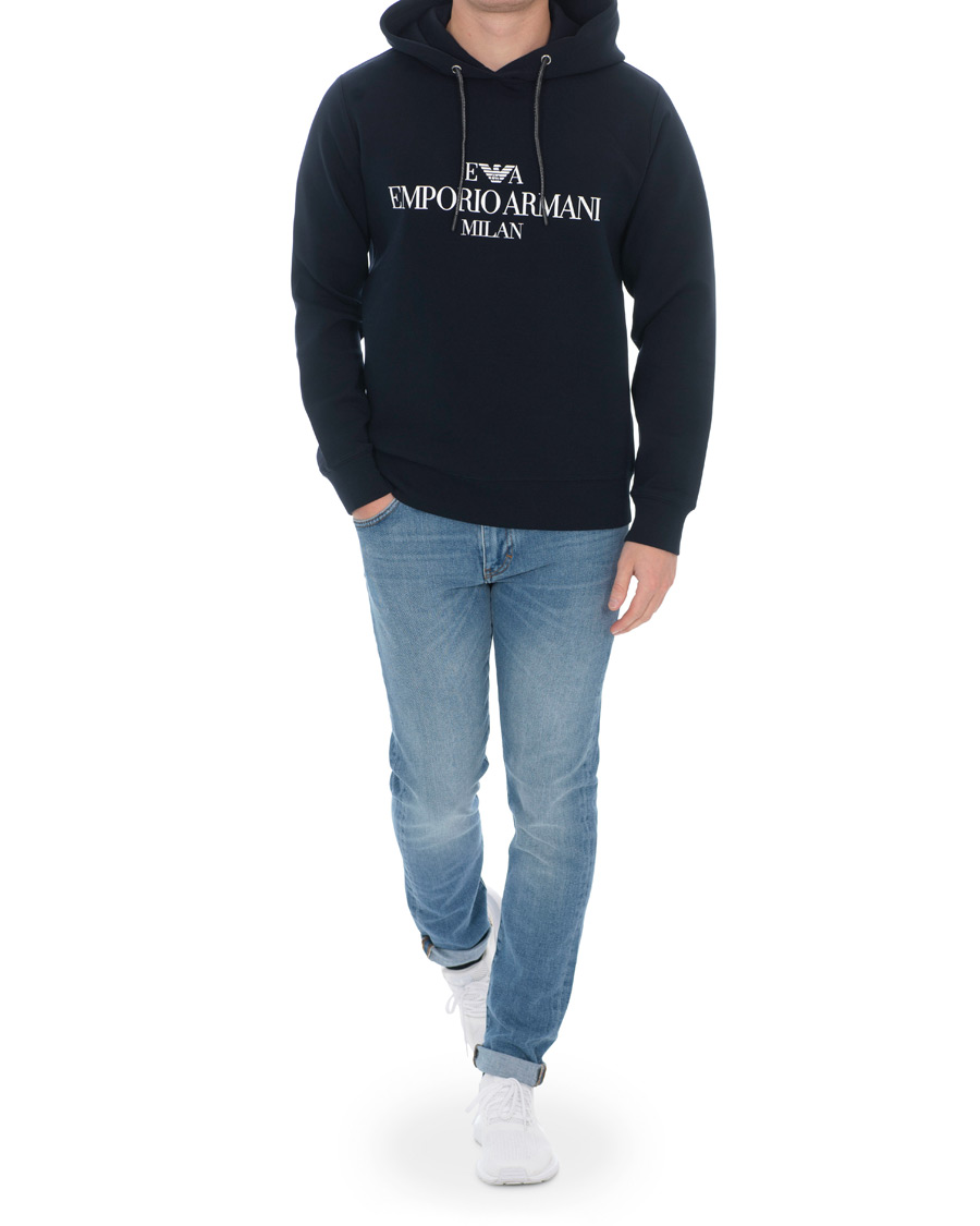 Herre | Trøjer | Emporio Armani | Logo Hoodie Navy