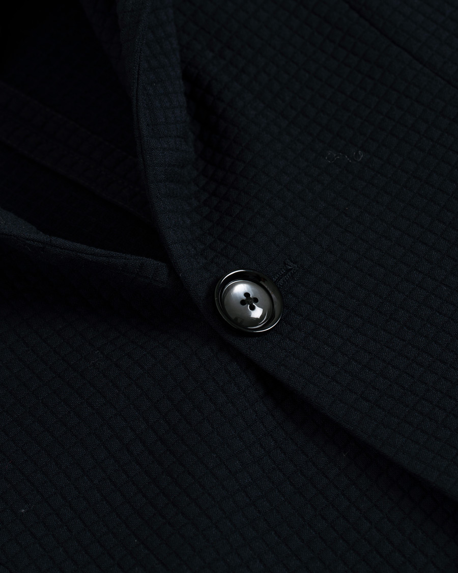 Herre | Blazere & jakker | Emporio Armani | Structured Knitted Blazer Hoodie Navy