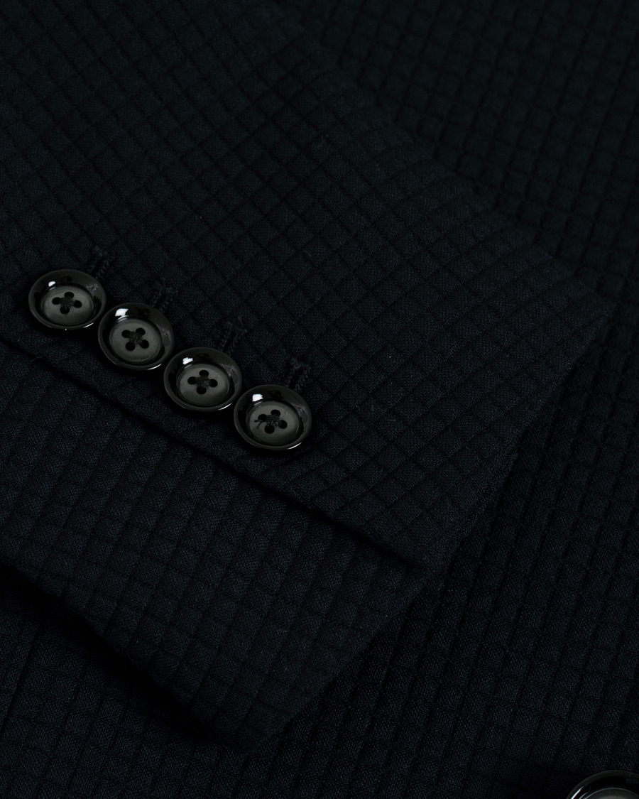 Herre | Blazere & jakker | Emporio Armani | Structured Knitted Blazer Hoodie Navy