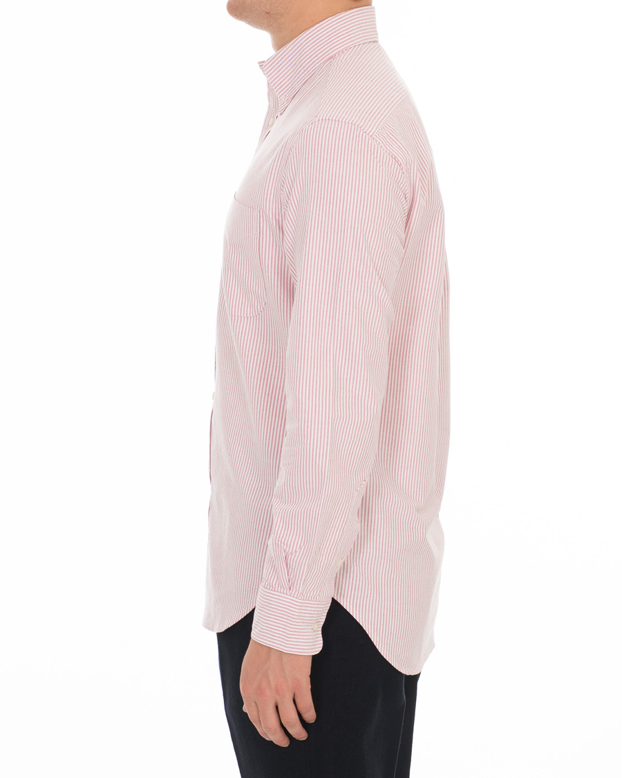 Herre | Skjorter | Gitman Vintage | Button Down Striped Oxford Shirt Red