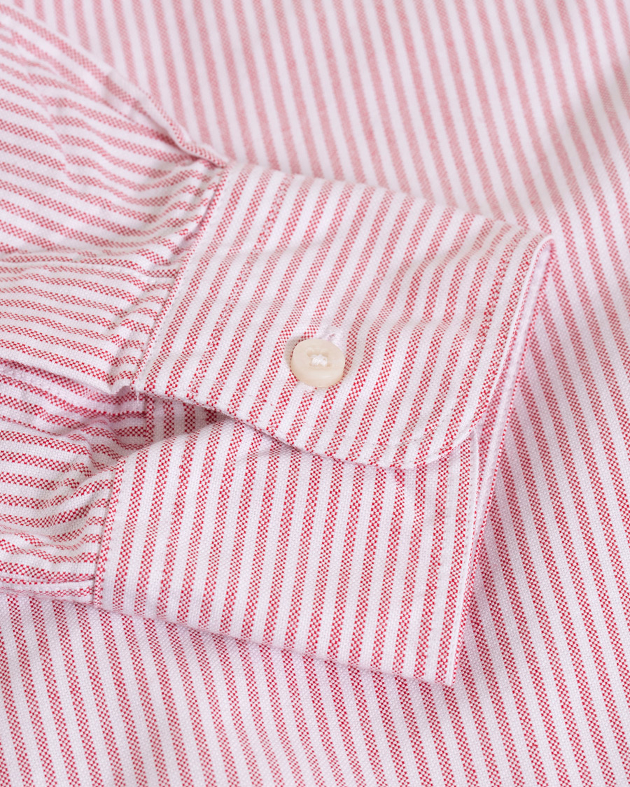 Herre | Skjorter | Gitman Vintage | Button Down Striped Oxford Shirt Red