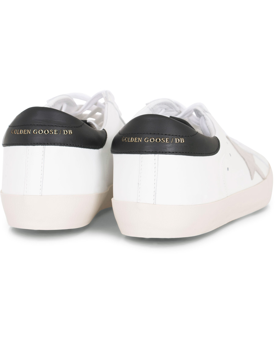 Herre | Golden Goose Deluxe Brand Black/Gold Lettering Superstar Sneaker White Calf | Golden Goose | Deluxe Brand Black/Gold Lettering Superstar Sneaker White Calf
