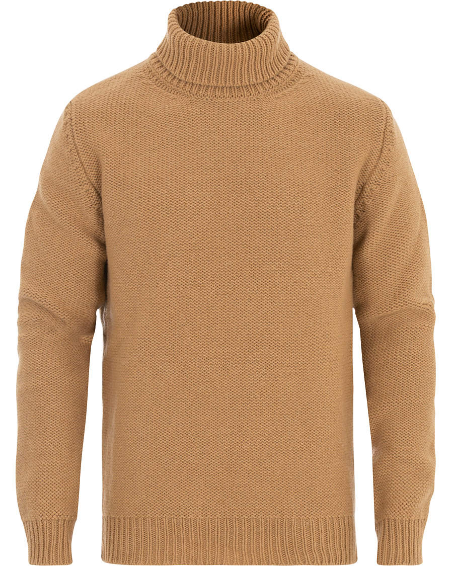 Herre | Trøjer | The Gigi | Jeffrey Heavy Knitted Turtleneck Sweater Camel