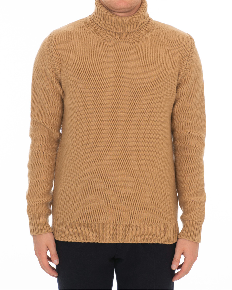 Herre | Trøjer | The Gigi | Jeffrey Heavy Knitted Turtleneck Sweater Camel