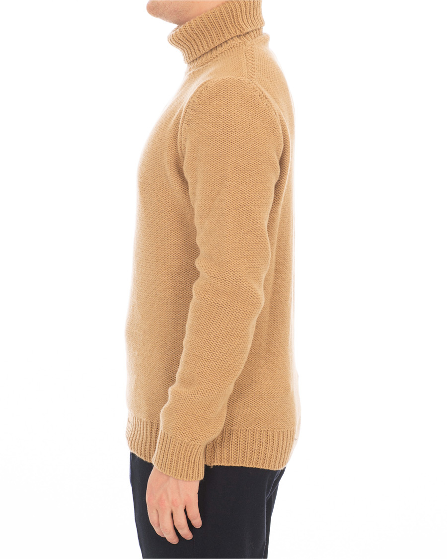 Herre | Trøjer | The Gigi | Jeffrey Heavy Knitted Turtleneck Sweater Camel