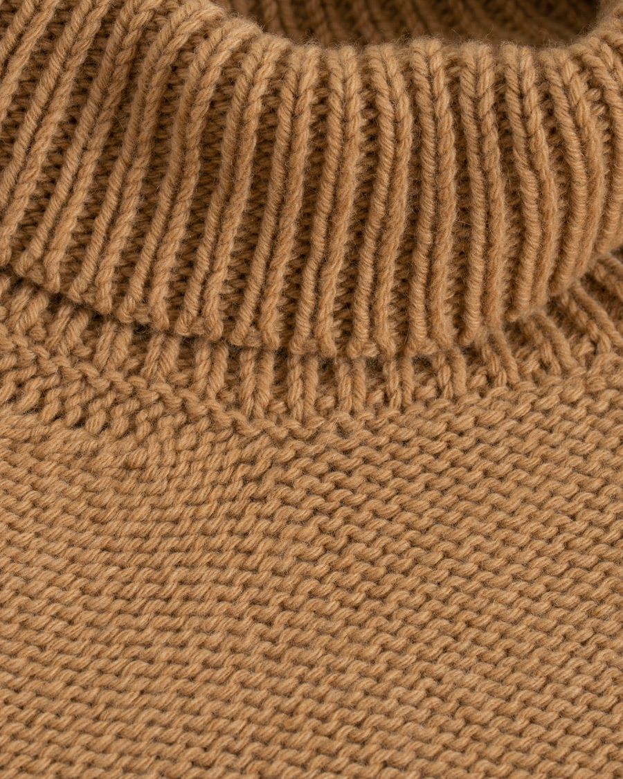 Herre | Trøjer | The Gigi | Jeffrey Heavy Knitted Turtleneck Sweater Camel