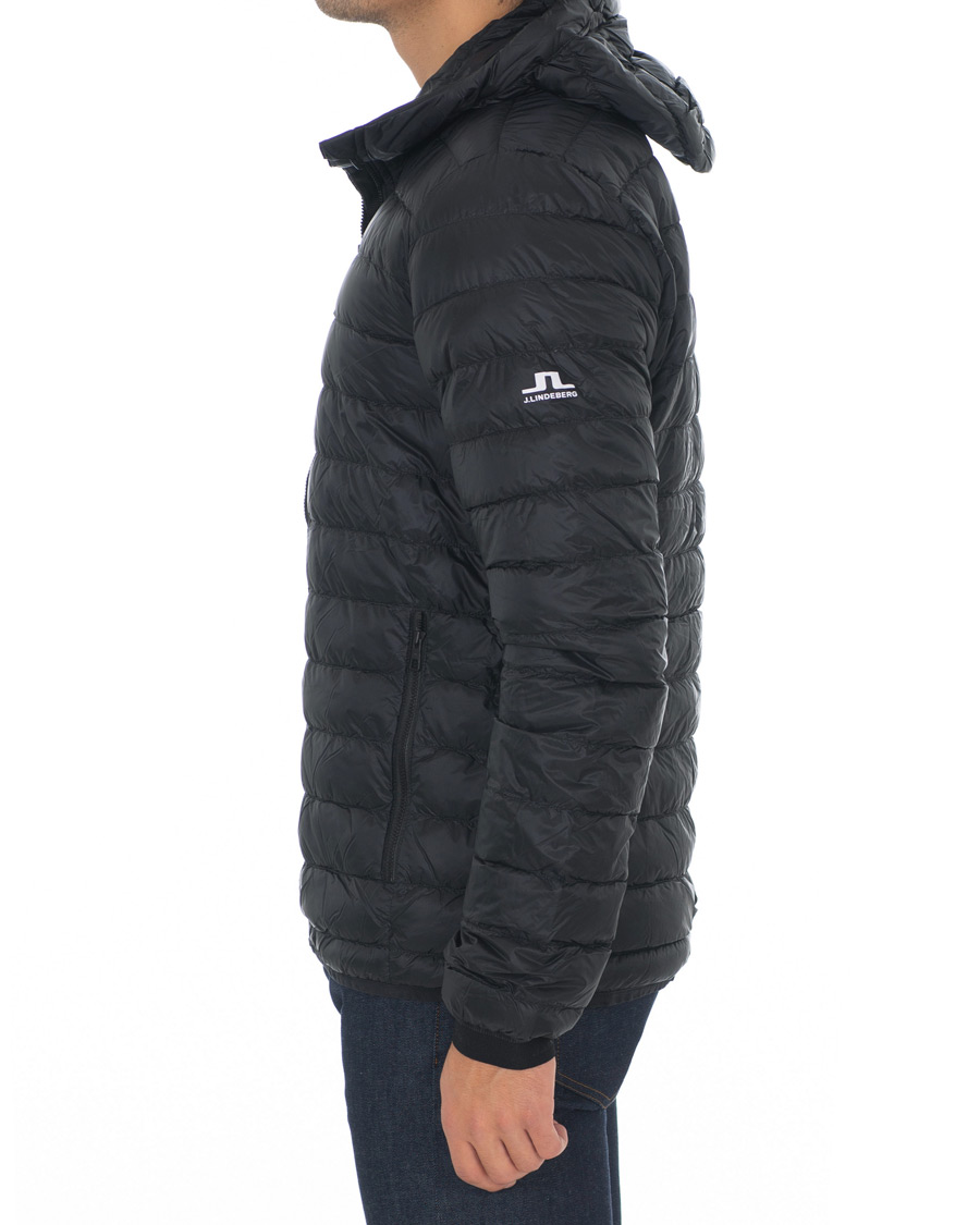 Herre | Jakker | J.Lindeberg | Lightweight Down Hooded Jacket Black