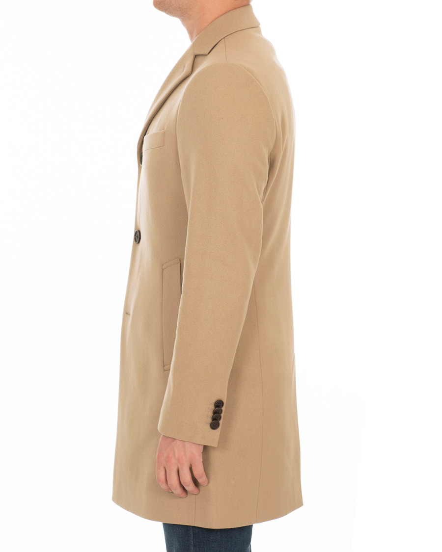 Herre | Jakker | J.Lindeberg | Wolger Compact Melton Coat Sand