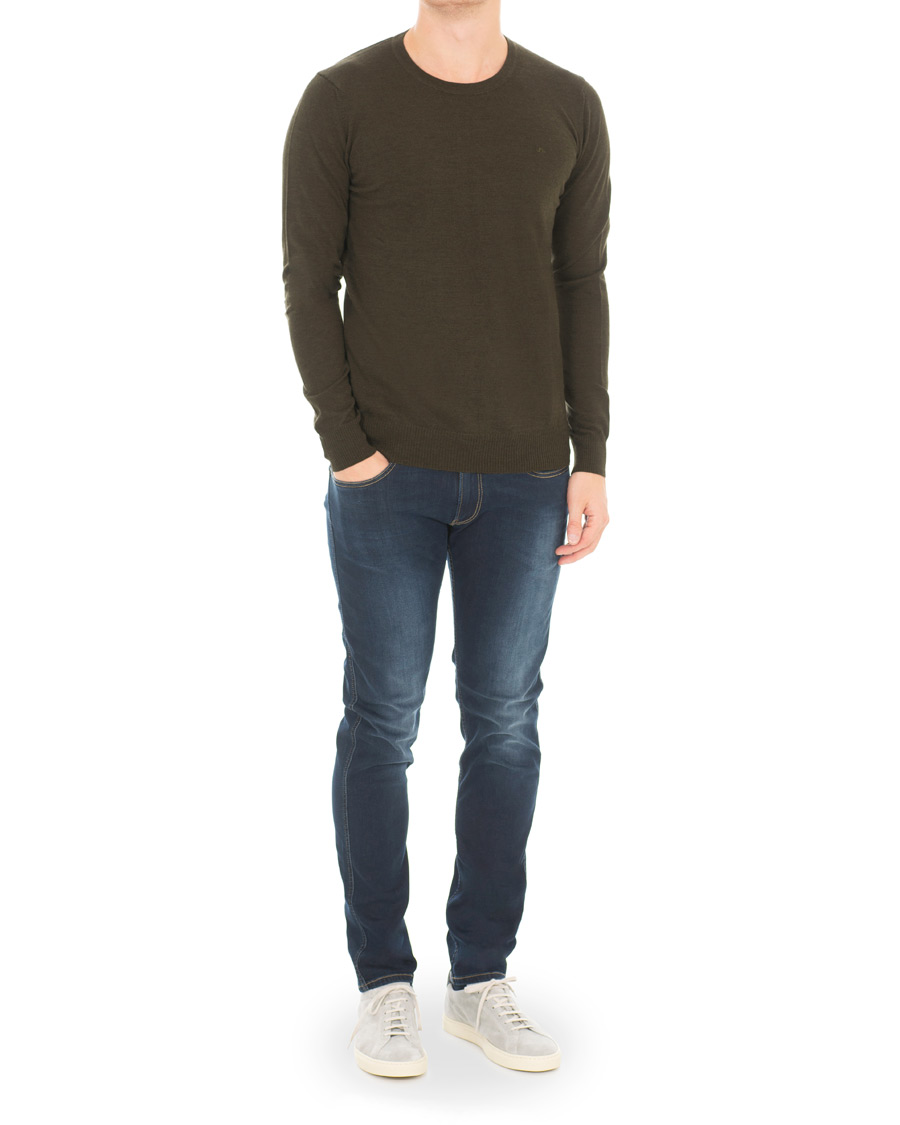 Herre | Trøjer | J.Lindeberg | Lyle True Merino Crew Neck Pullover Green