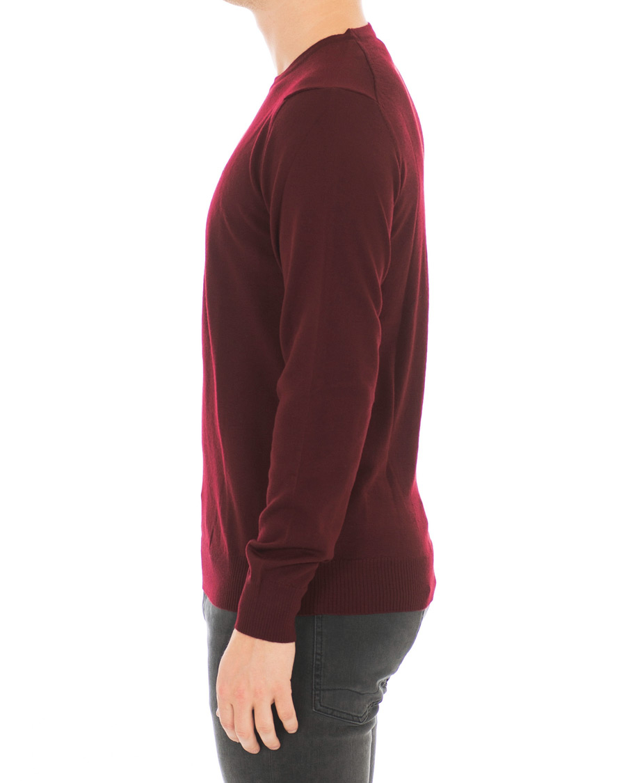 Herre | Trøjer | J.Lindeberg | Lyle True Merino Crew Neck Pullover Wine Red