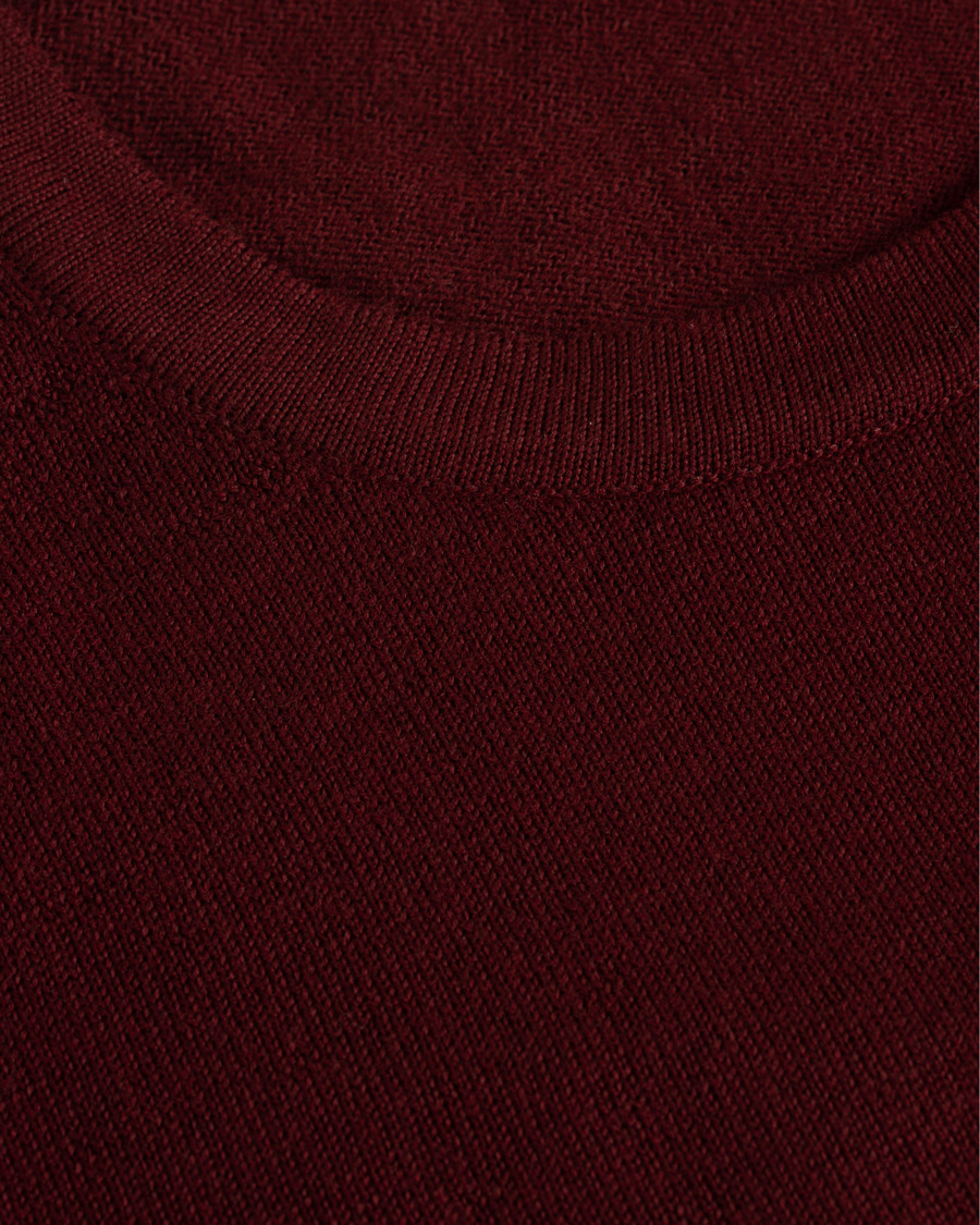 Herre | Trøjer | J.Lindeberg | Lyle True Merino Crew Neck Pullover Wine Red