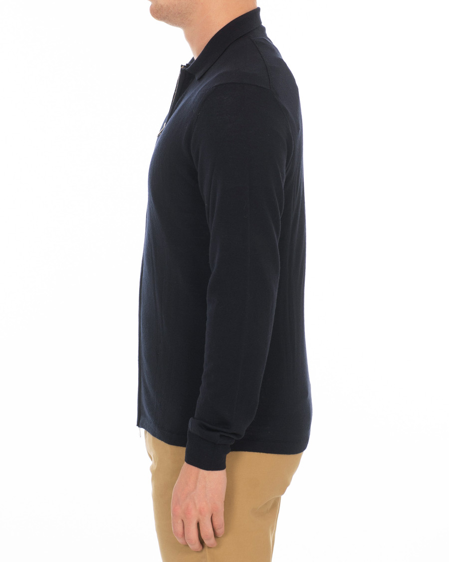 Herre | Trøjer | J.Lindeberg | Nyle Full Zip Merino Navy