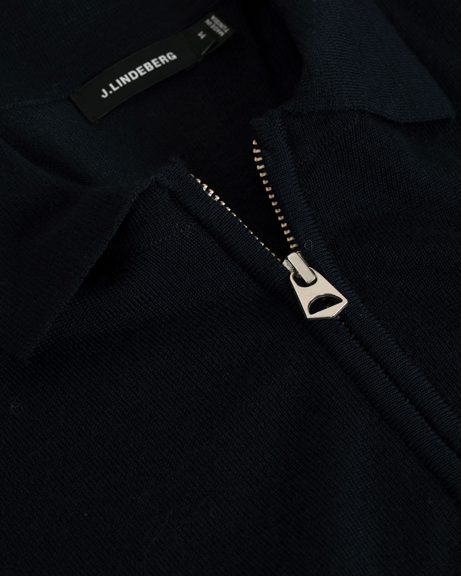 Herre | Trøjer | J.Lindeberg | Nyle Full Zip Merino Navy