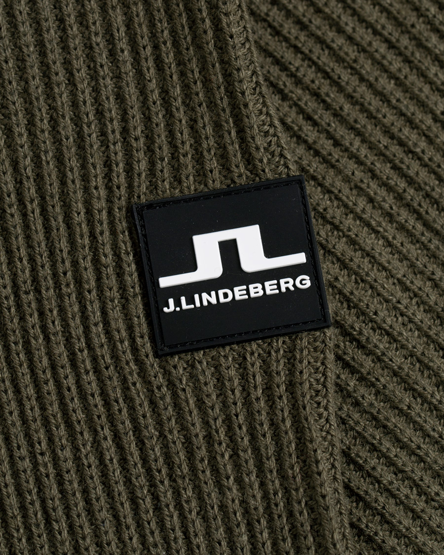 Herre | Trøjer | J.Lindeberg | Carlo Cotton/Wool Full Zip Green